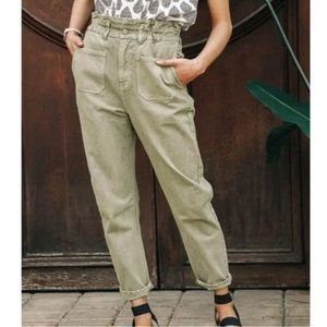 Böhme high waisted army green jeans